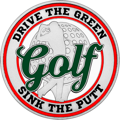 Dark Green "Golf" with Red Outer Circular Borders